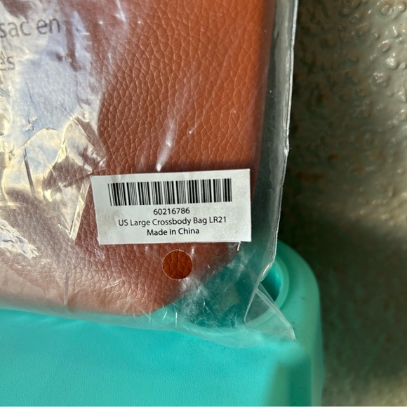 doTERRA Cross Body Adjustable Bag Purse  Blue White Brown Color Block NEW - Picture 11 of 11